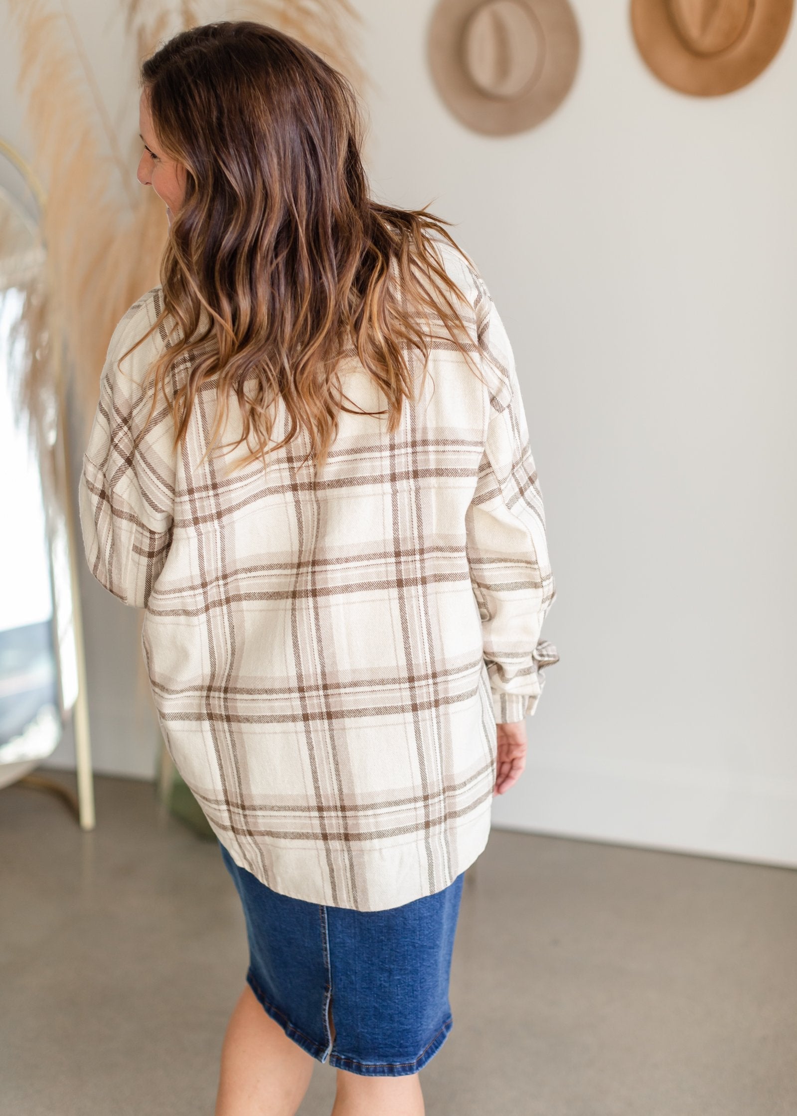 Long Sleeve Plaid Flannel Top Tops By Together