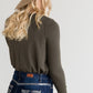 Long Sleeve Shell Button Top - FINAL SALE Tops