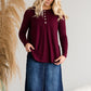 Long Sleeve Shell Button Top - FINAL SALE Tops