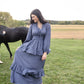 Long Sleeve Smocked Waist Tiered Maxi Dress Dresses Inherit