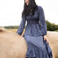 Long Sleeve Smocked Waist Tiered Maxi Dress Dresses Inherit