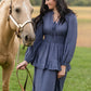 Long Sleeve Smocked Waist Tiered Maxi Dress Dresses Inherit
