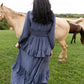 Long Sleeve Smocked Waist Tiered Maxi Dress Dresses Inherit
