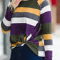Long Sleeve Striped Knot Top - FINAL SALE Tops