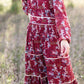 Long Sleeved Tiered Paisley Maxi Dress Dresses Polagram