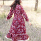 Long Sleeved Tiered Paisley Maxi Dress - FINAL SALE Dresses Polagram