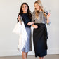 Long Swim Skirt with Front Side Tie Skirts Silver Tail Swim Wear Inc.