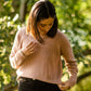 Loose Fit V-Neck Brushed Knit Top Tops BOM BOM