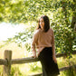 Loose Fit V-Neck Brushed Knit Top Tops BOM BOM