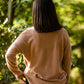 Loose Fit V-Neck Brushed Knit Top Tops BOM BOM