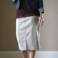 Lounge-N-Khaki Skirt | Below Knee Twill Skirt Sizes 2-14