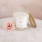 soy candle and all natural lotion in a love gift set