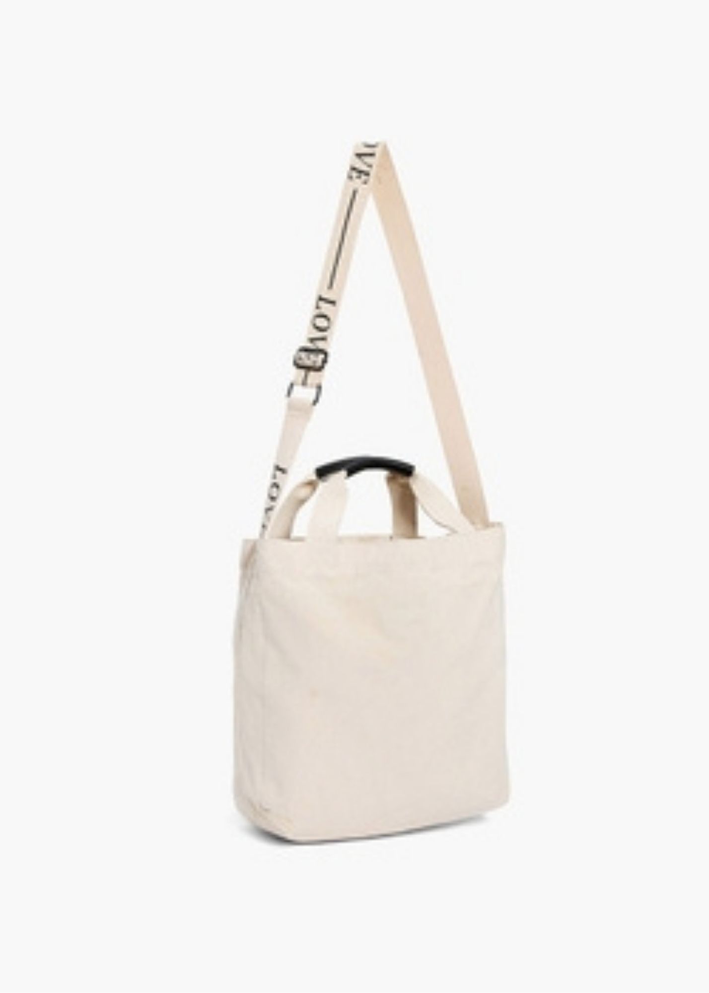 Love Canvas + Faux Leather Detail Tote Bag Accessories Like Dreams