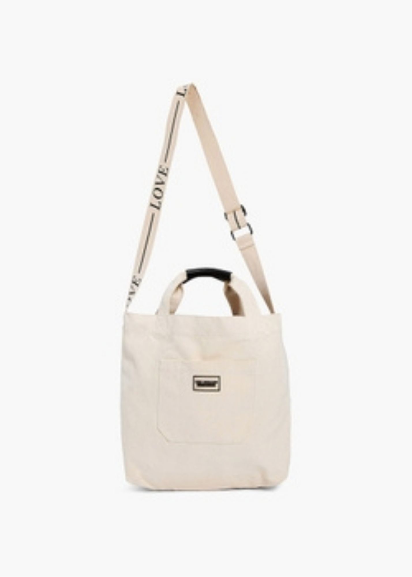 Love Canvas + Faux Leather Detail Tote Bag Accessories Like Dreams