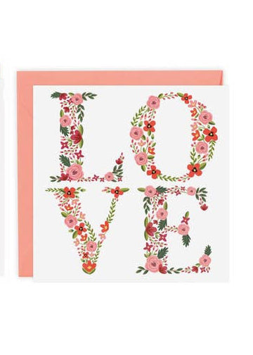 Love Floral Greeting Card Home & Lifestyle
