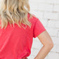 Lovely Coral V-Neck Tee - FINAL SALE Tops