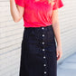 Lovely Coral V-Neck Tee - FINAL SALE Tops