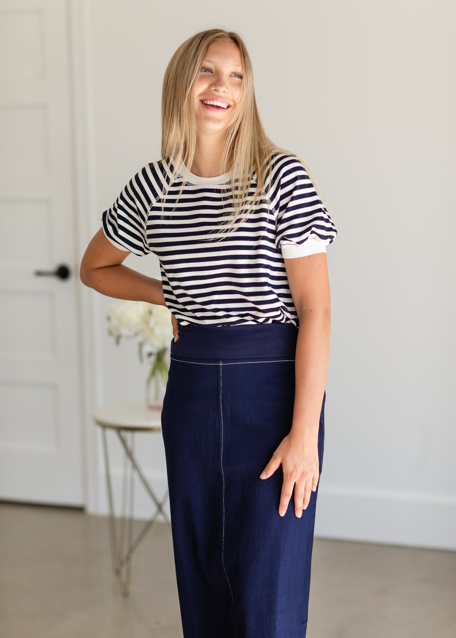Lucy Elastic Waist Denim Maxi Skirt - FINAL SALE Skirts