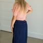 Lucy Elastic Waist Denim Midi Skirt - FINAL SALE Skirts