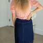Lucy Elastic Waist Denim Midi Skirt - FINAL SALE Skirts