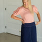 Lucy Elastic Waist Denim Midi Skirt - FINAL SALE Skirts