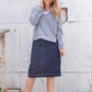 Lucy Elastic Waist Denim Midi Skirt - FINAL SALE Skirts