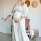 Lumee Champagne Sheen Maxi Dress Dresses Mikarose
