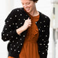 Luxe Crew Neck Polka Dot Sweater - FINAL SALE Tops