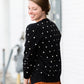 Luxe Crew Neck Polka Dot Sweater - FINAL SALE Tops
