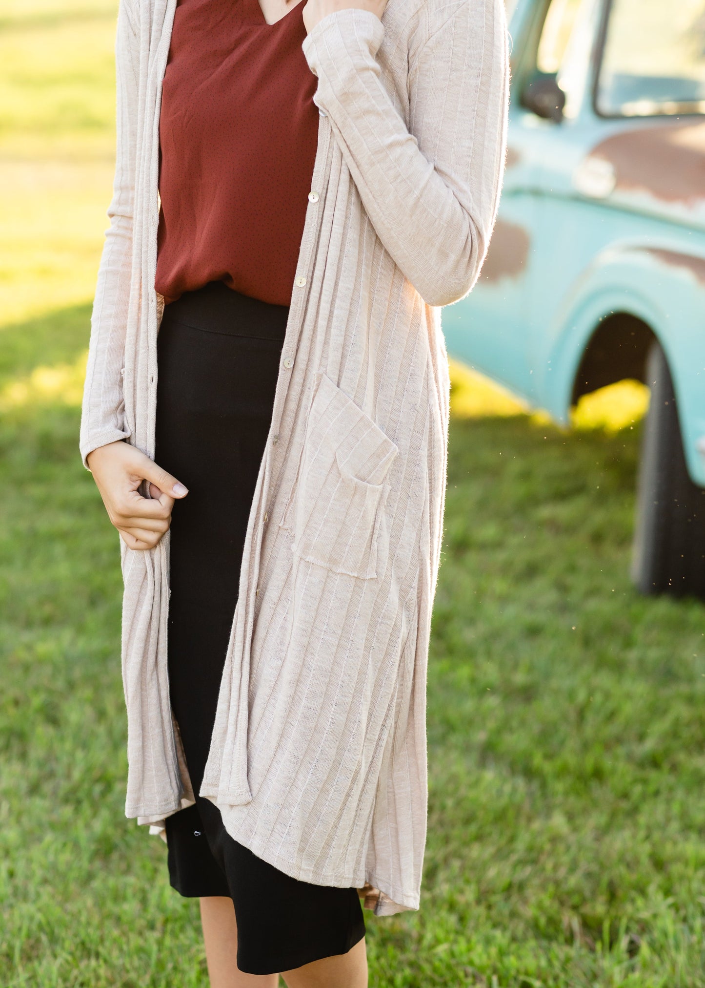 Luxe Long Sleeve Button Duster Cardigan - FINAL SALE Tops
