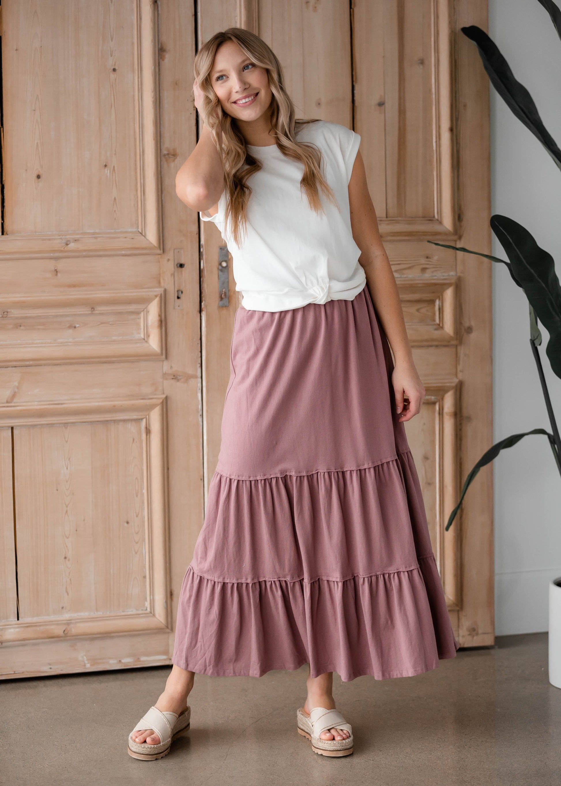Lynn Tiered Peasant Skirt Skirts Inherit