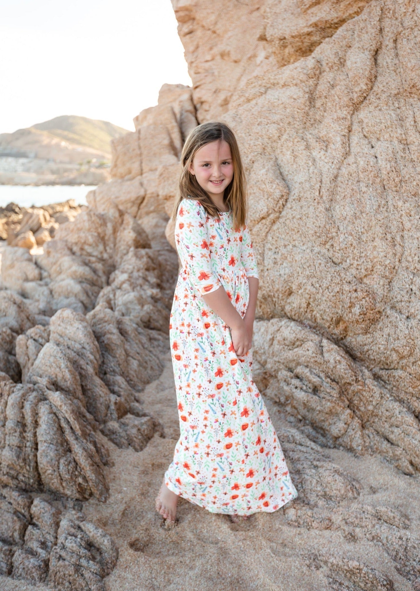 Maggie Floral Girl's Maxi Dress Inherit Co.