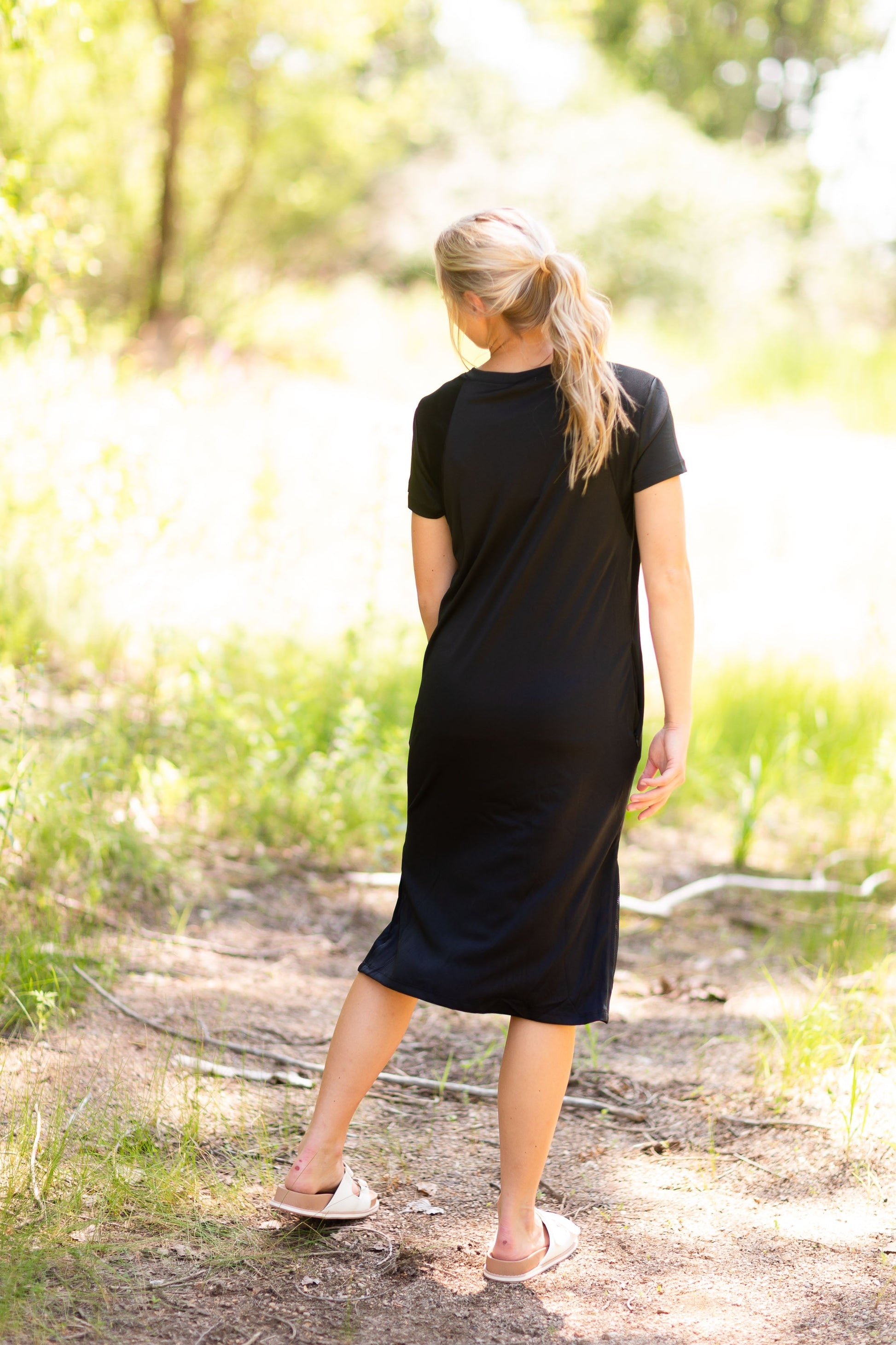 Manda Black Knit Midi Dress Dresses