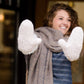 Mango Yarn Mittens Accessories Ivory