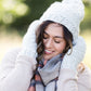 gray fleece lined mango yard hat and mittens