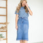 Marley A-line Midi Denim Skirt Skirts