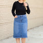 Marley A-line Midi Denim Skirt Skirts