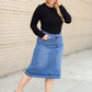 Marley A-line Midi Denim Skirt Skirts