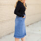 Marley A-line Midi Denim Skirt Skirts