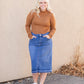 Marley A-line Midi Denim Skirt Skirts