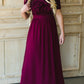 Maroon Velvet Lace Maxi Dress - FINAL SALE Dresses