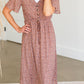 Mauve Button Front Floral Midi Dress - FINAL SALE Dresses