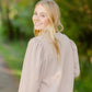Mauve Crew Neck Puff Sleeve Sweatshirt Tops Mod Ref