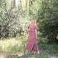 Mauve Gauze Puff Sleeve Maxi Dress Dresses Hem & Thread