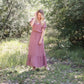 Mauve Gauze Puff Sleeve Maxi Dress Dresses Hem & Thread