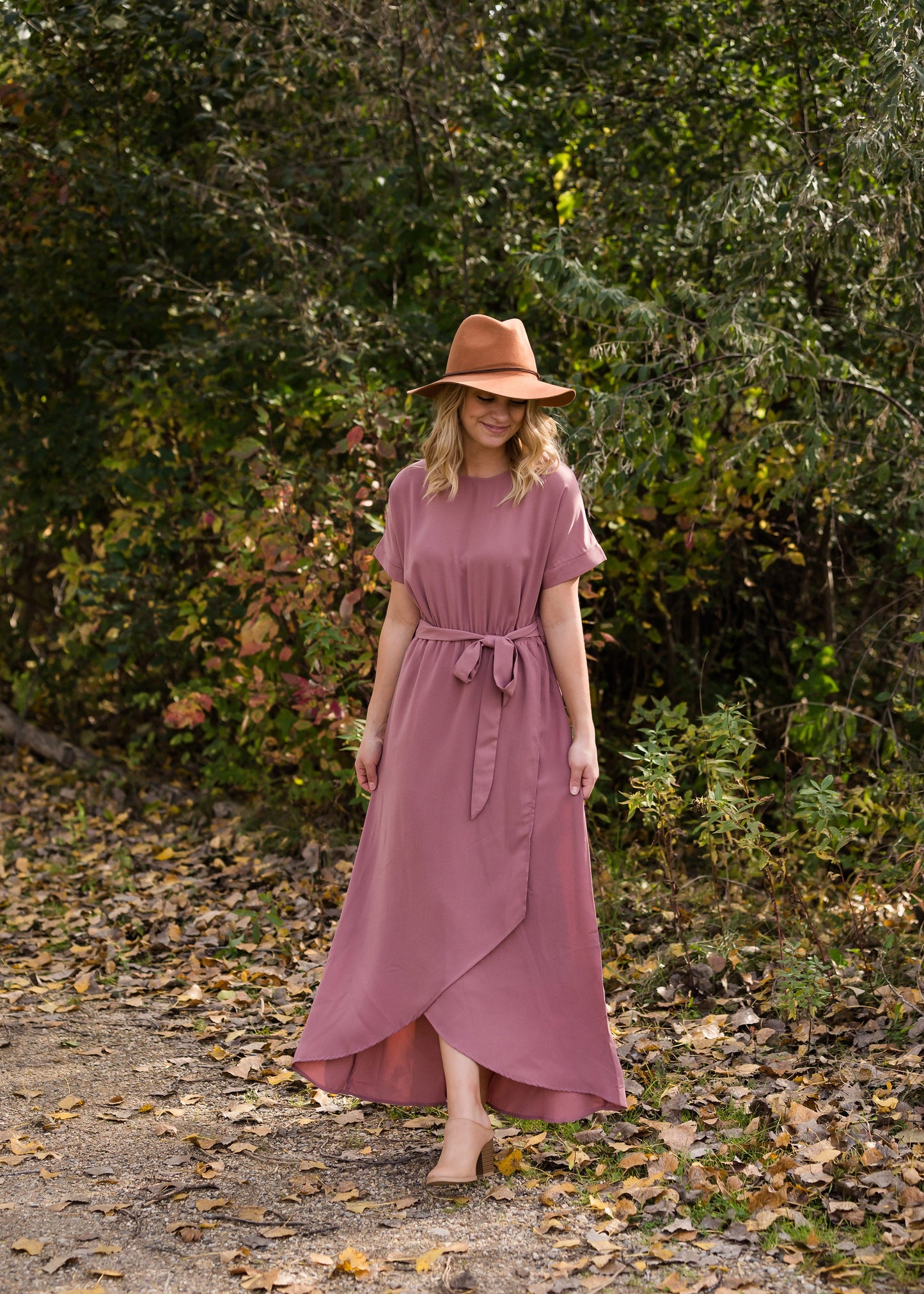 Mauve Hi Lo Belted Maxi Dress - FINAL SALE Dresses