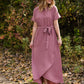 Mauve Hi Lo Belted Maxi Dress - FINAL SALE Dresses