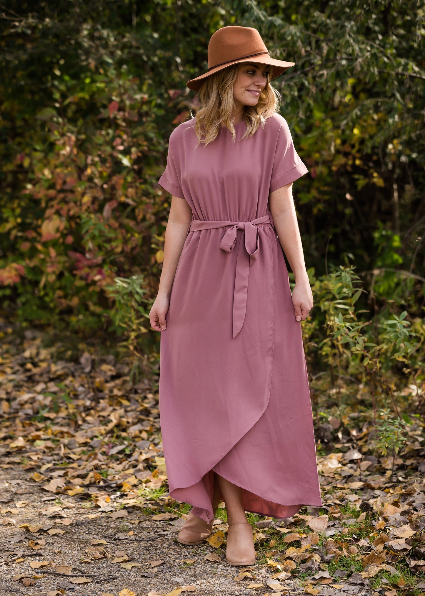 Mauve Hi Lo Belted Maxi Dress - FINAL SALE Dresses