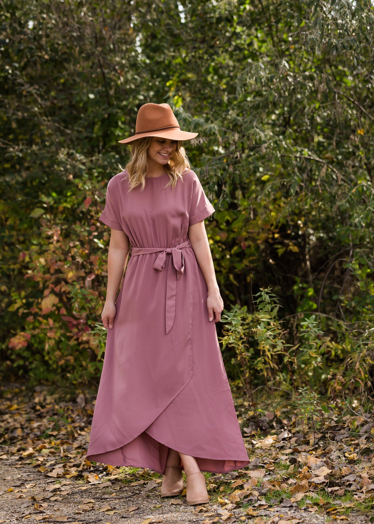 Mauve Hi Lo Belted Maxi Dress - FINAL SALE Dresses