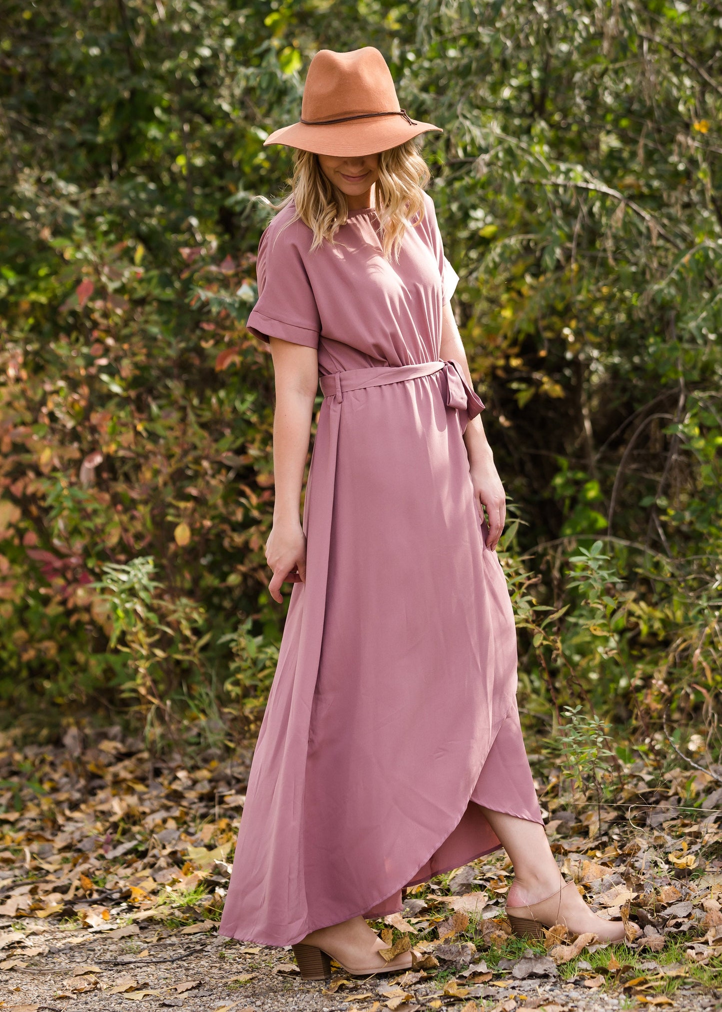 Mauve Hi Lo Belted Maxi Dress - FINAL SALE Dresses